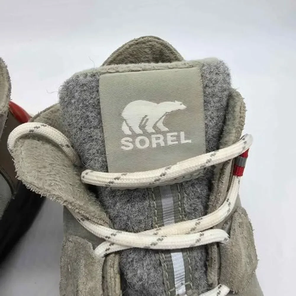 SOREL Kinetic RNEGD Caribou Waterproof Boots NL4398-395 Womens 9 Suede Hiking